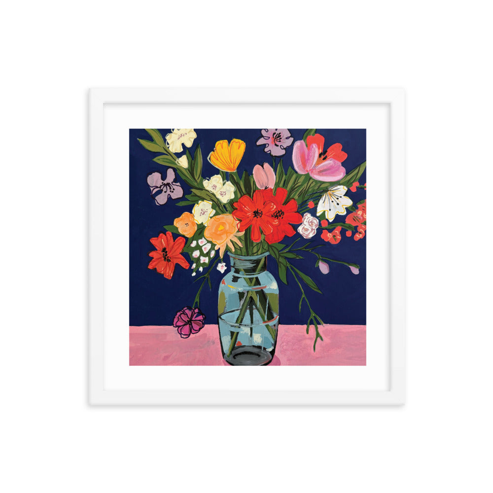 Jar of Wildflowers Framed Print