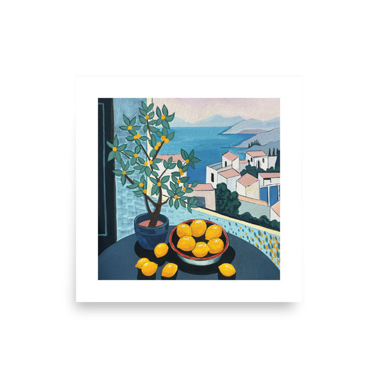 Lemons by the Sea Print