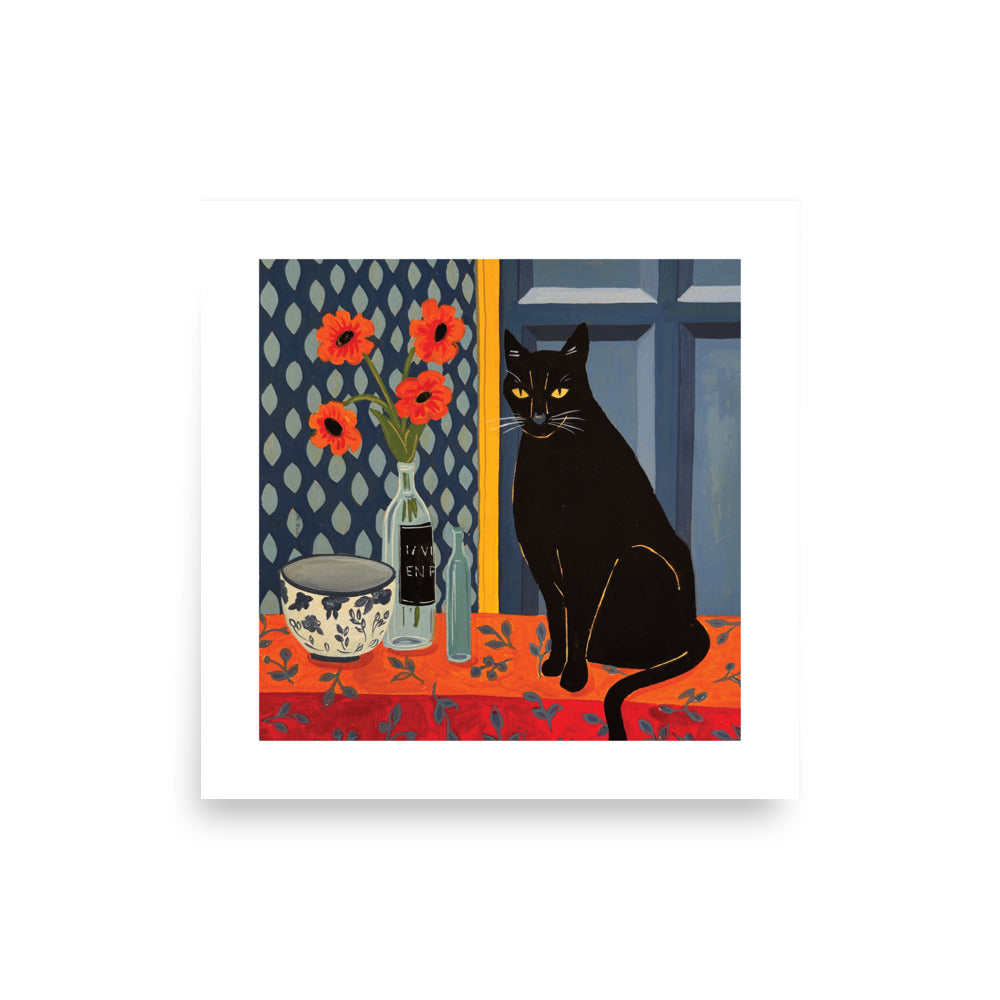 Black Cat Print