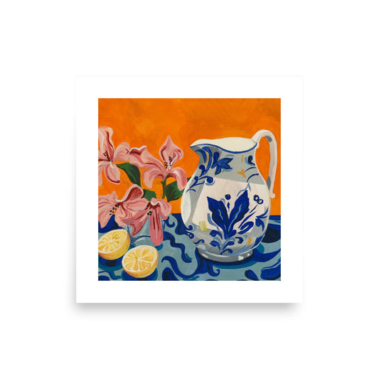 Pitcher in an Orange Room Print